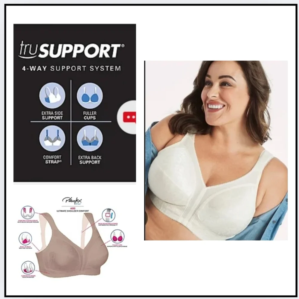 🔥 VTG / NEW / PLAYTEX 18hr BRA / WHITE - Picture 2 of 13